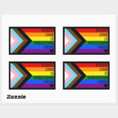 Sticker Rectangulaire "Everyone Is Welcome Here" (Feuille)