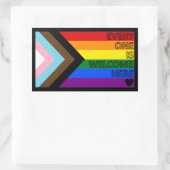 Sticker Rectangulaire "Everyone Is Welcome Here" (Sac)