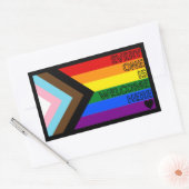 Sticker Rectangulaire "Everyone Is Welcome Here" (Enveloppe)