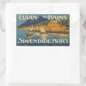 Sticker rectangulaire Evian Les Bain Suisse (Sac)