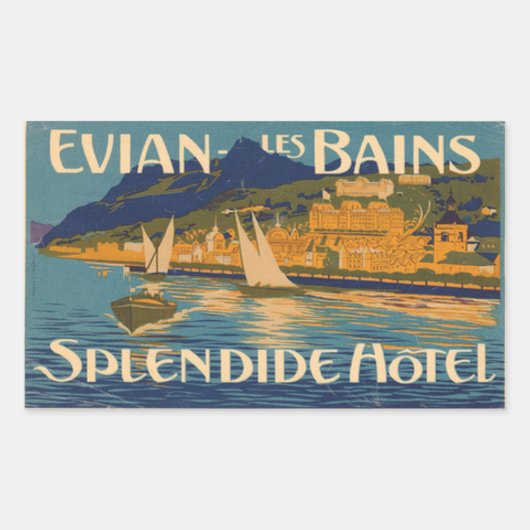 Sticker rectangulaire Evian Les Bain Suisse (Devant)