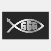 Sticker Rectangulaire Évolution - 666 (Devant)