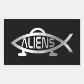 Sticker Rectangulaire Evolution - Aliens (Devant)