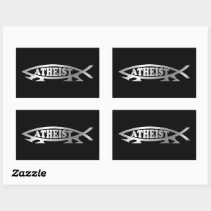 Sticker Rectangulaire Évolution - athée