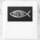 Sticker Rectangulaire Evolution - C'est un piège (Sac)