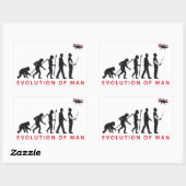Sticker Rectangulaire évolution de l'homme contrôlant le drone (Feuille)