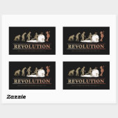 Sticker Rectangulaire Evolution de l'homme Révolution des femmes ID462 (Feuille)