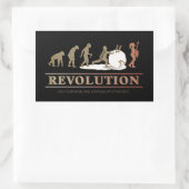 Sticker Rectangulaire Evolution de l'homme Révolution des femmes ID462 (Sac)