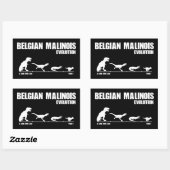 Sticker Rectangulaire Évolution du Malinois belge (Feuille)