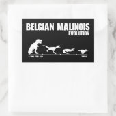 Sticker Rectangulaire Évolution du Malinois belge (Sac)