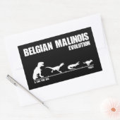 Sticker Rectangulaire Évolution du Malinois belge (Enveloppe)