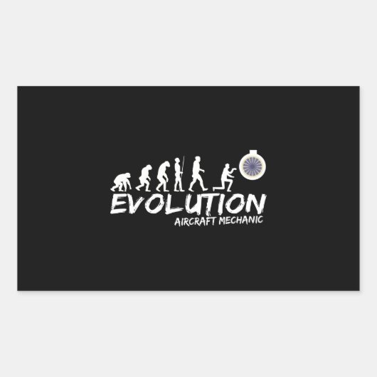 Sticker Rectangulaire Evolution mécanique d'Aircraft (Devant)