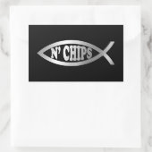 Sticker Rectangulaire Evolution - Poisson 'n' Chips (Sac)