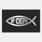 Sticker Rectangulaire Evolution - Poisson 'n' Chips (Devant)