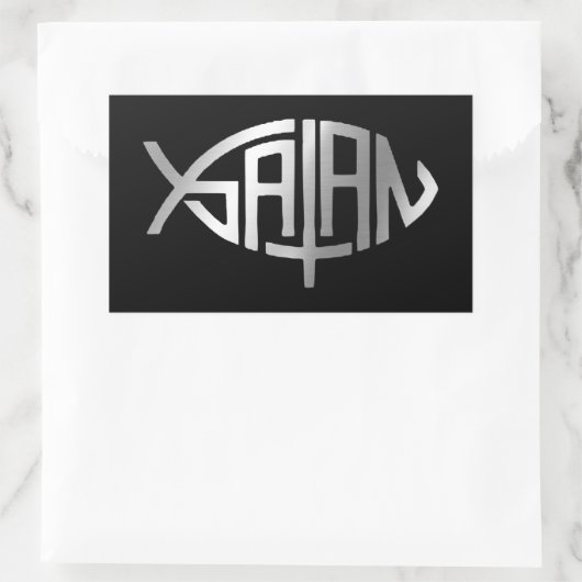 Sticker Rectangulaire Evolution - Satan + (Sac)