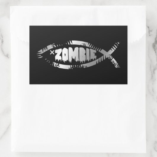 Sticker Rectangulaire Évolution - Zombie (Sac)
