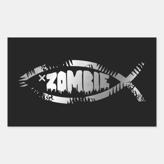Sticker Rectangulaire Évolution - Zombie (Devant)