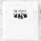 Sticker Rectangulaire Ew Les Gens Drôles Chats Noirs Mignons (Sac)