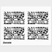 Sticker Rectangulaire Ex Libris Boplate Pine Cônes (Feuille)