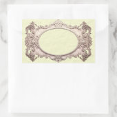 Sticker Rectangulaire Ex-libris de style victorien simple (Sac)