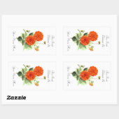 Sticker Rectangulaire Ex-libris floral (Feuille)