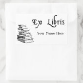Sticker Rectangulaire Ex Libris Livres Vintages Plaque personnalisée (Sac)