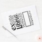 Sticker Rectangulaire Ex Libris ~ Vintage Look Bookplate / Booklabel (Enveloppe)