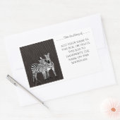 Sticker Rectangulaire Ex-libris Zebra Play (Enveloppe)