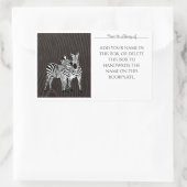 Sticker Rectangulaire Ex-libris Zebra Play (Sac)