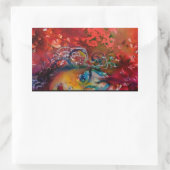 Sticker Rectangulaire EXCALIBUR Dame Du Lac, Imaginaire Rouge (Sac)