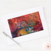 Sticker Rectangulaire EXCALIBUR Dame Du Lac, Imaginaire Rouge (Enveloppe)