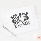 Sticker Rectangulaire Exécutez dur, en direct facile (Enveloppe)