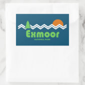 Sticker Rectangulaire Exmoor National Park Rétro (Sac)
