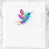 Sticker Rectangulaire Exotic Rainbow Hummingbird (Sac)