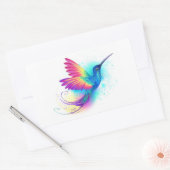 Sticker Rectangulaire Exotic Rainbow Hummingbird (Enveloppe)