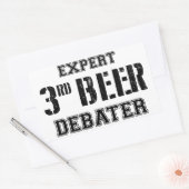 Sticker Rectangulaire Expert Troisième Débat De Bière (Enveloppe)