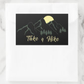 Sticker Rectangulaire explorer la randonnée en plein air (Sac)