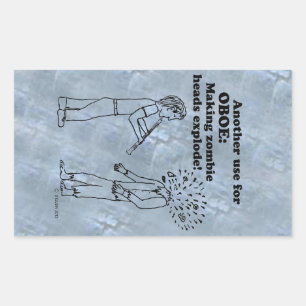 Sticker rectangulaire explosé Oboe Zombie