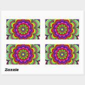 Sticker Rectangulaire Explosion de fleurs (Feuille)