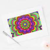 Sticker Rectangulaire Explosion de fleurs (Enveloppe)