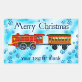 Sticker Rectangulaire Express de Noël - Joyeux Noël (Devant)