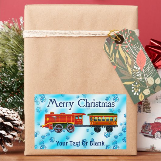 Sticker Rectangulaire Express de Noël - Joyeux Noël (vacances)