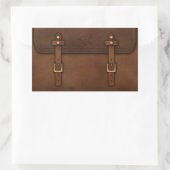 Sticker Rectangulaire express satchel Pony cuir (Sac)