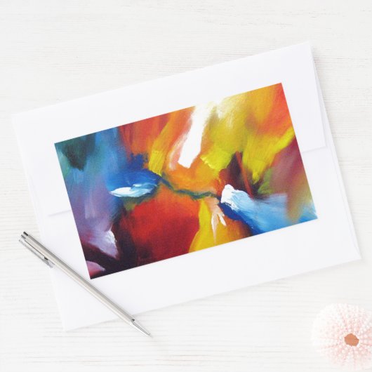 Sticker Rectangulaire Expressionism (Enveloppe)