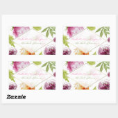Sticker Rectangulaire Exquise Fête des mariées d'aquarelle encadrée or (Feuille)