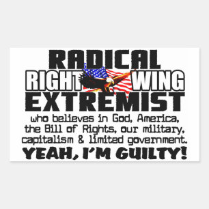 Sticker Rectangulaire Extrémiste radical de droite