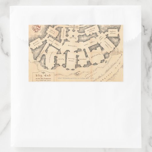 Sticker Rectangulaire extrémité du sac (Sac)