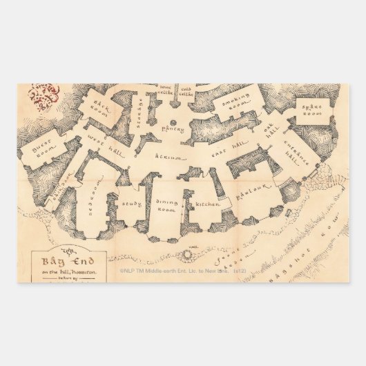 Sticker Rectangulaire extrémité du sac (Devant)