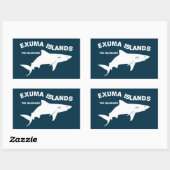 Sticker Rectangulaire Exuma Islands - Bahamas Shark Diving (Feuille)