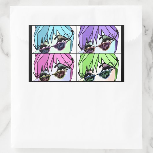 Sticker Rectangulaire Eyelash Divas (Sac)